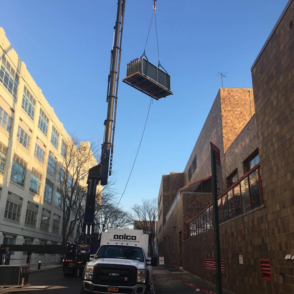 HVAC Coil on Crane